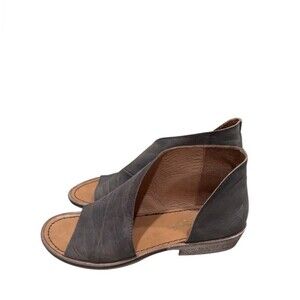 Free People Mont Blanc Sandals Zinc Gray Leather d’Orsay Flats Size EU 37 US 7